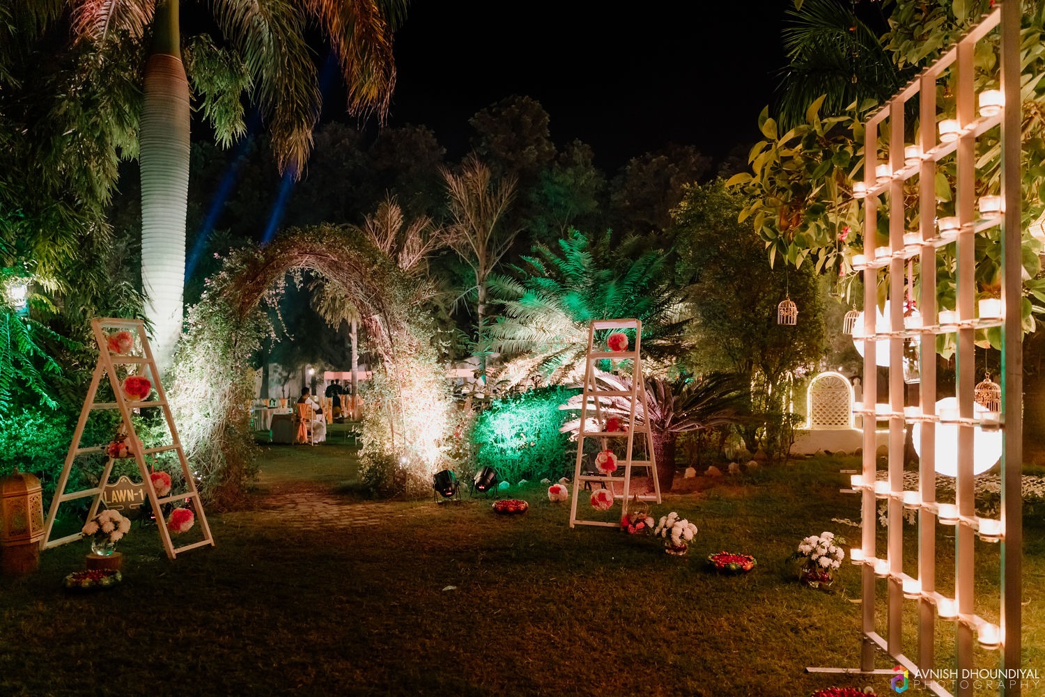 Wedding celebration at Surjivan after sunset